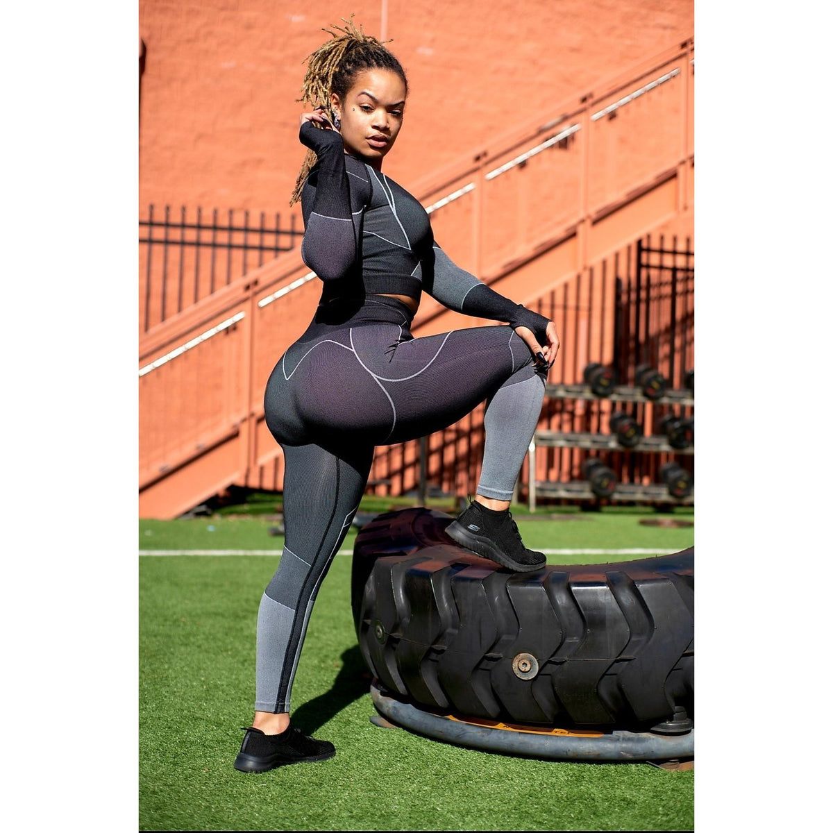 Black/Grey Destiny leggings