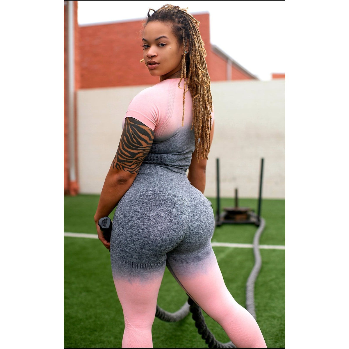 Destiny Grey/Pink Leggings